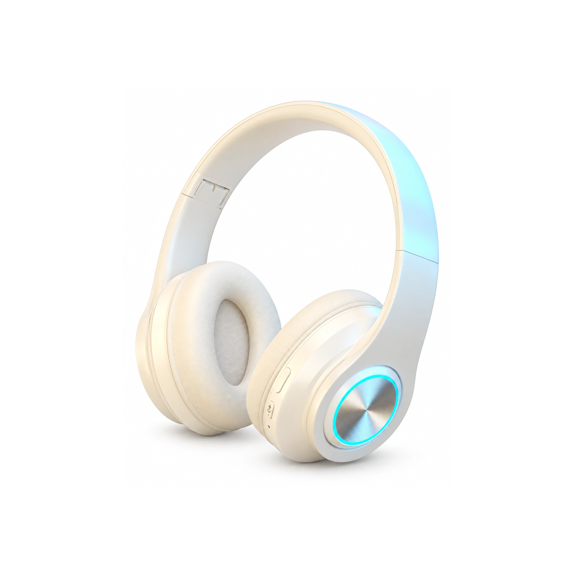 B39 Cream Light-Band Wireless Headphones
