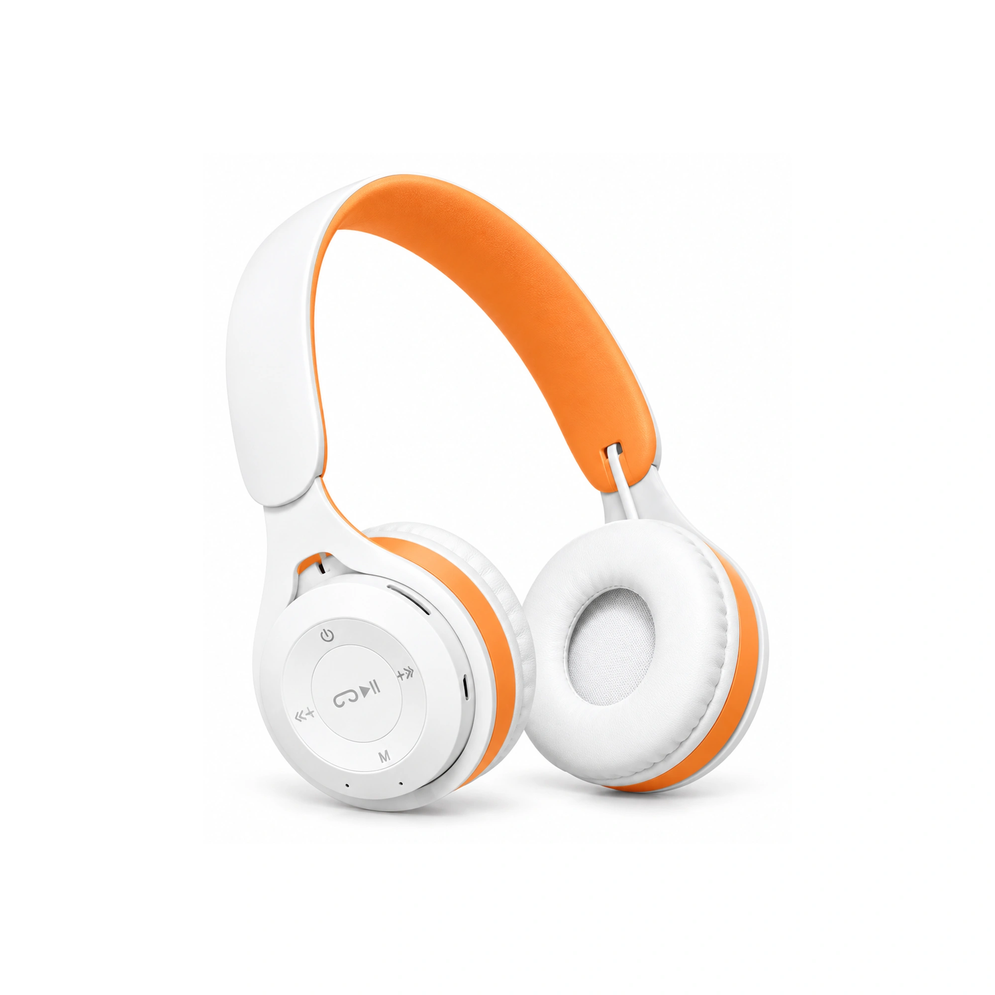 Y08 White and Orange Wireless Headphones