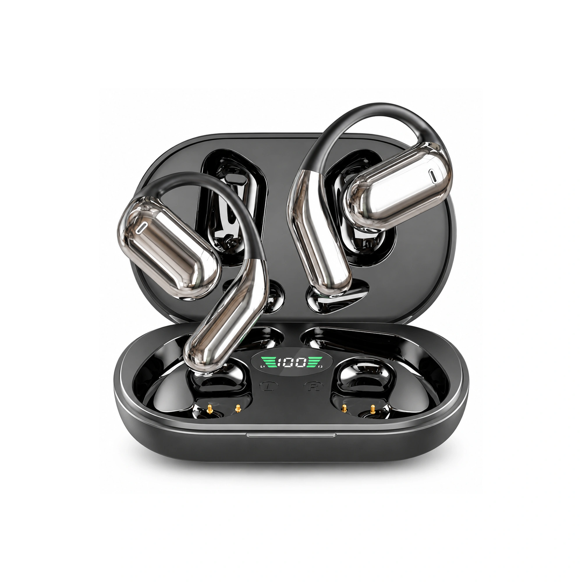 Q16 Chrome Open-Ear Translation Earbuds