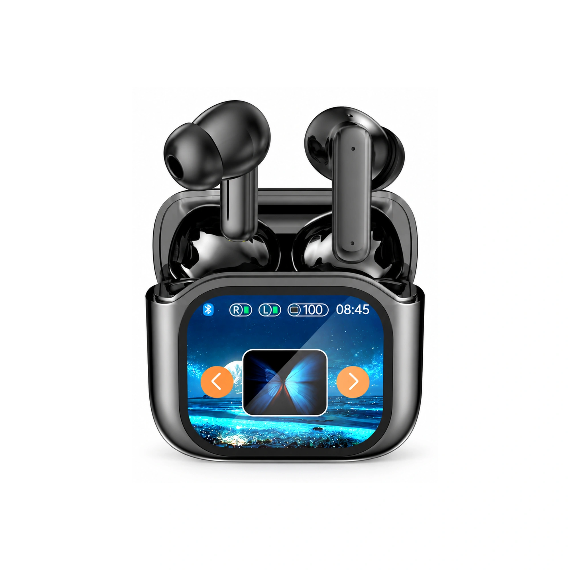 BY16 Black Screen-Case Wireless Earbuds