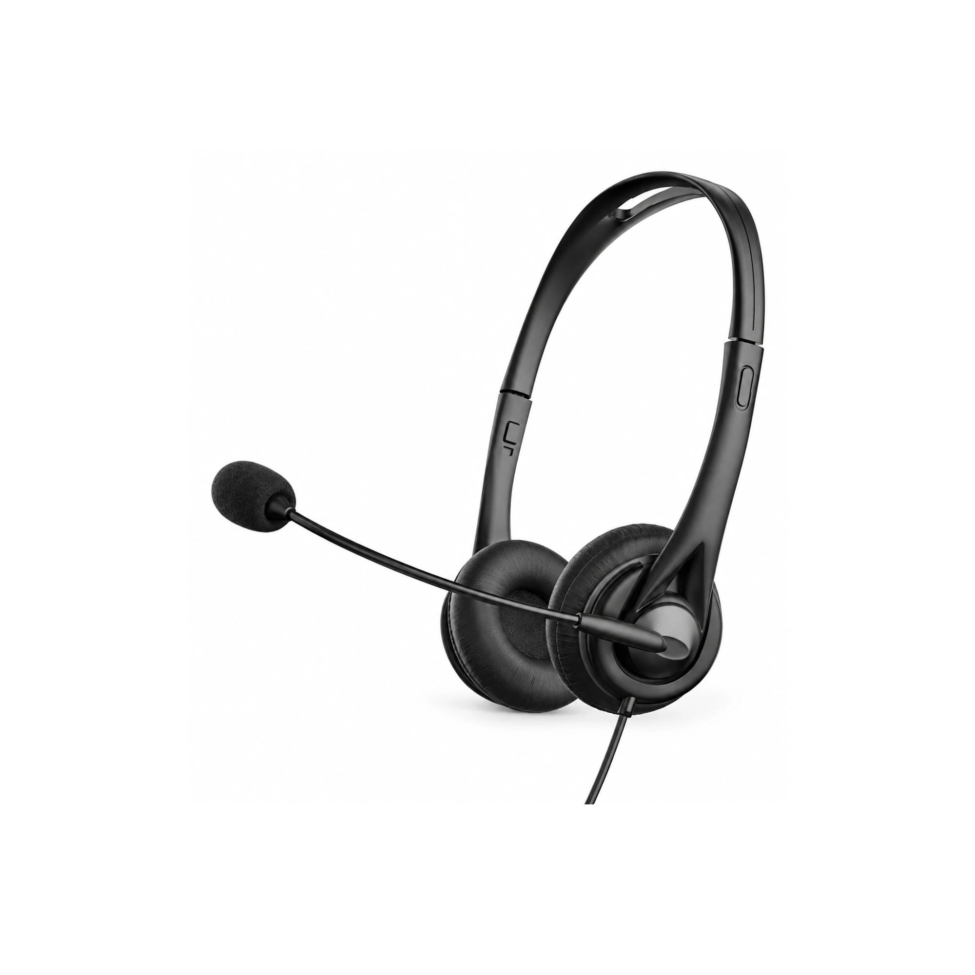 Black Slim-Band Wired Office Headset