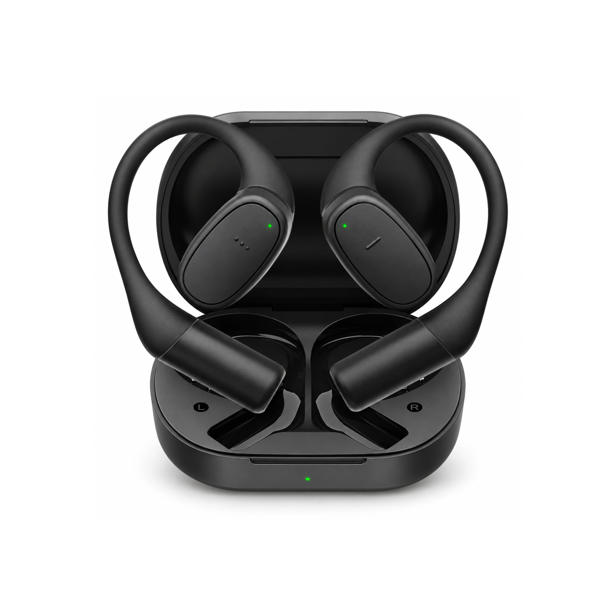 V1 Black Oval-Panel Translation Earbuds