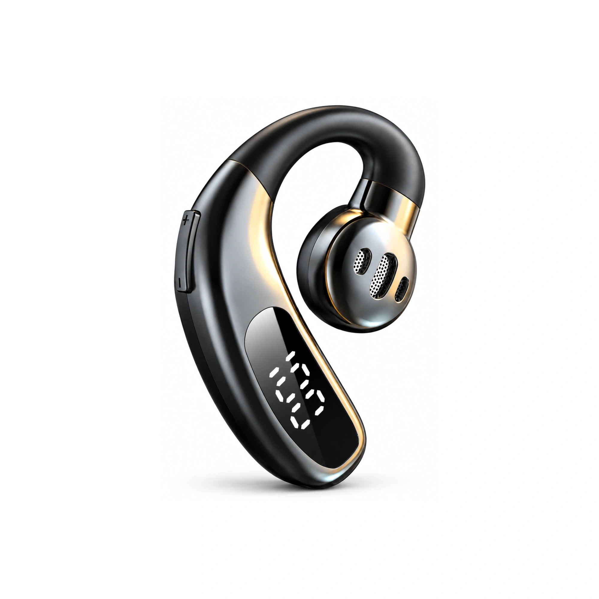 Black Gold-Rim Single Ear-Hook Earpiece