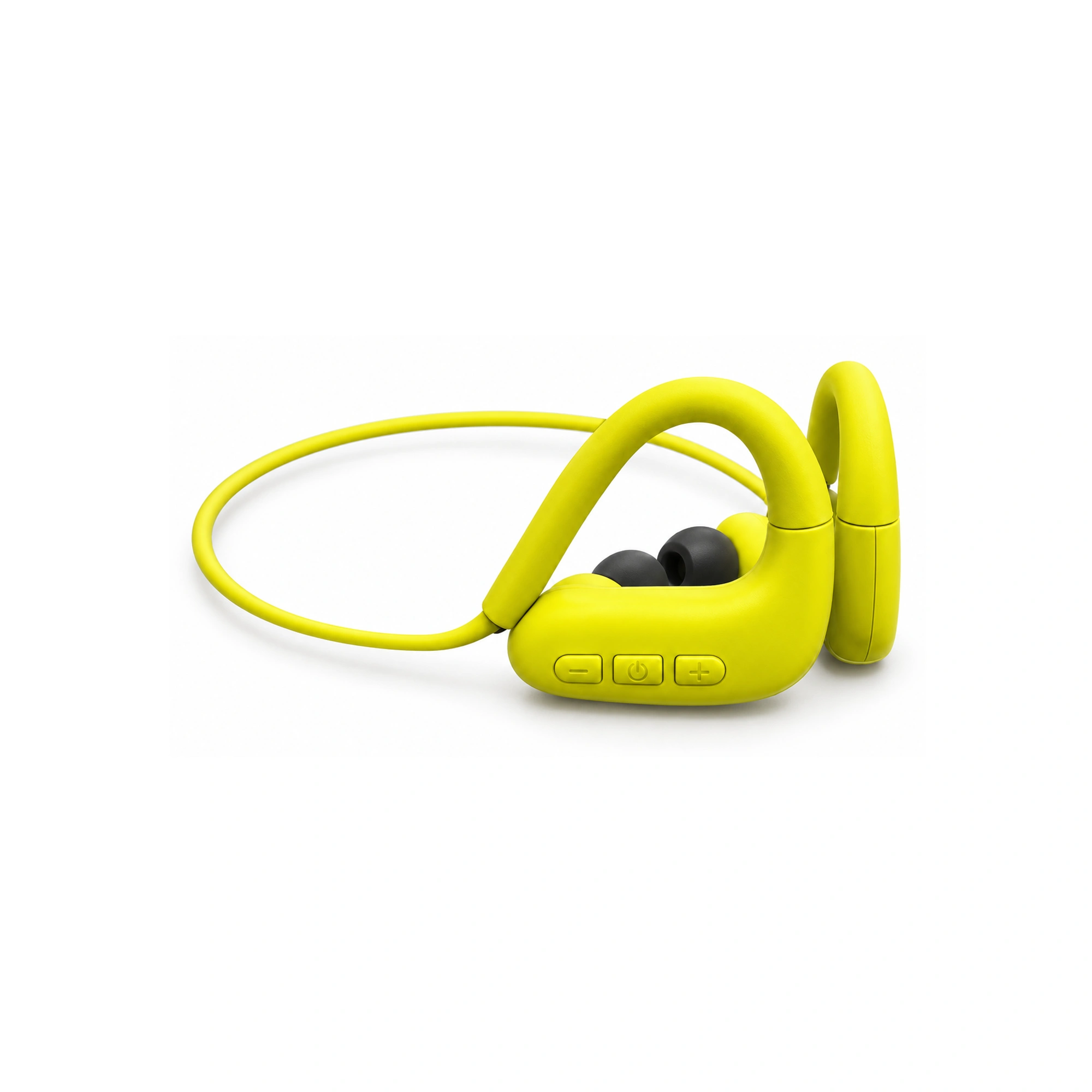 Yellow Wraparound Swimming Headphones