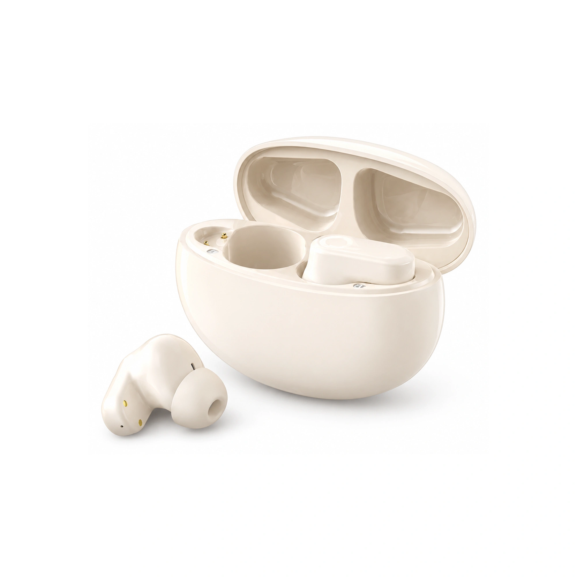J16 Cream Compact Wireless Earbuds