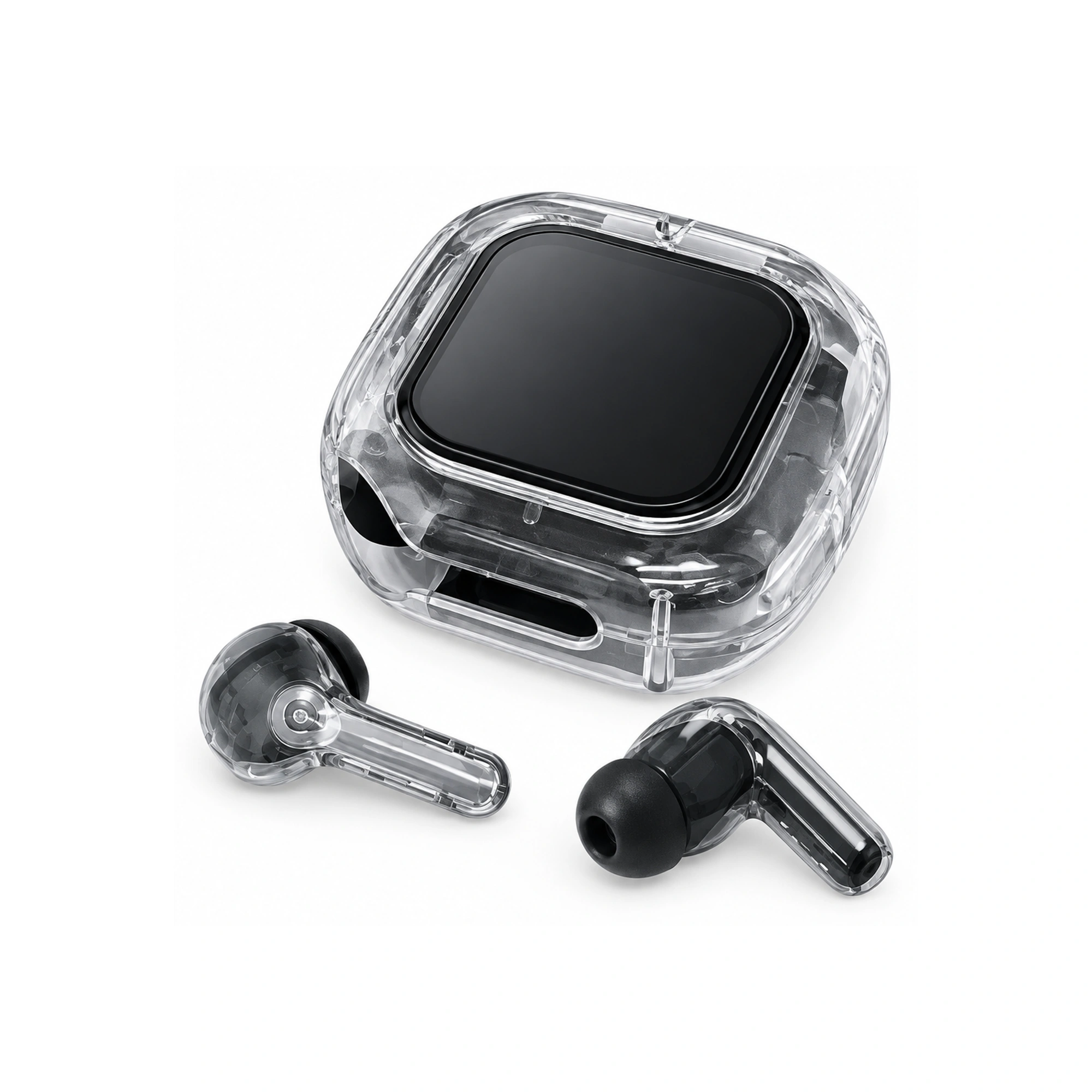 Transparent Square Screen-Case Earbuds