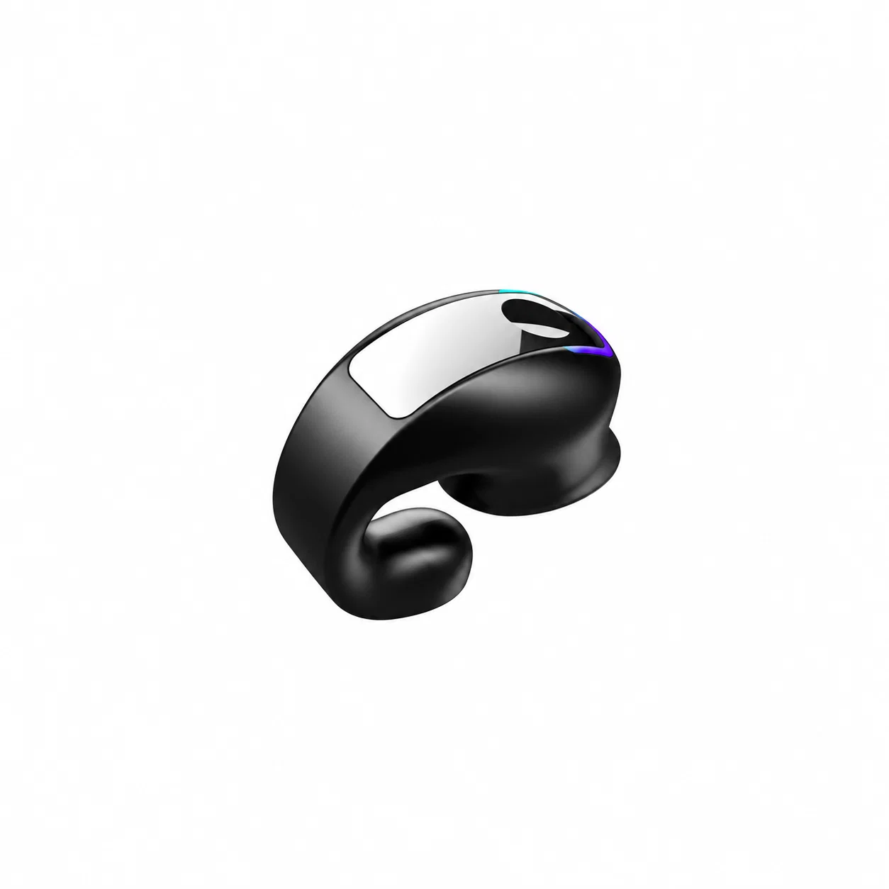 One black GD28 clip-on earpiece with a silver-colored face.