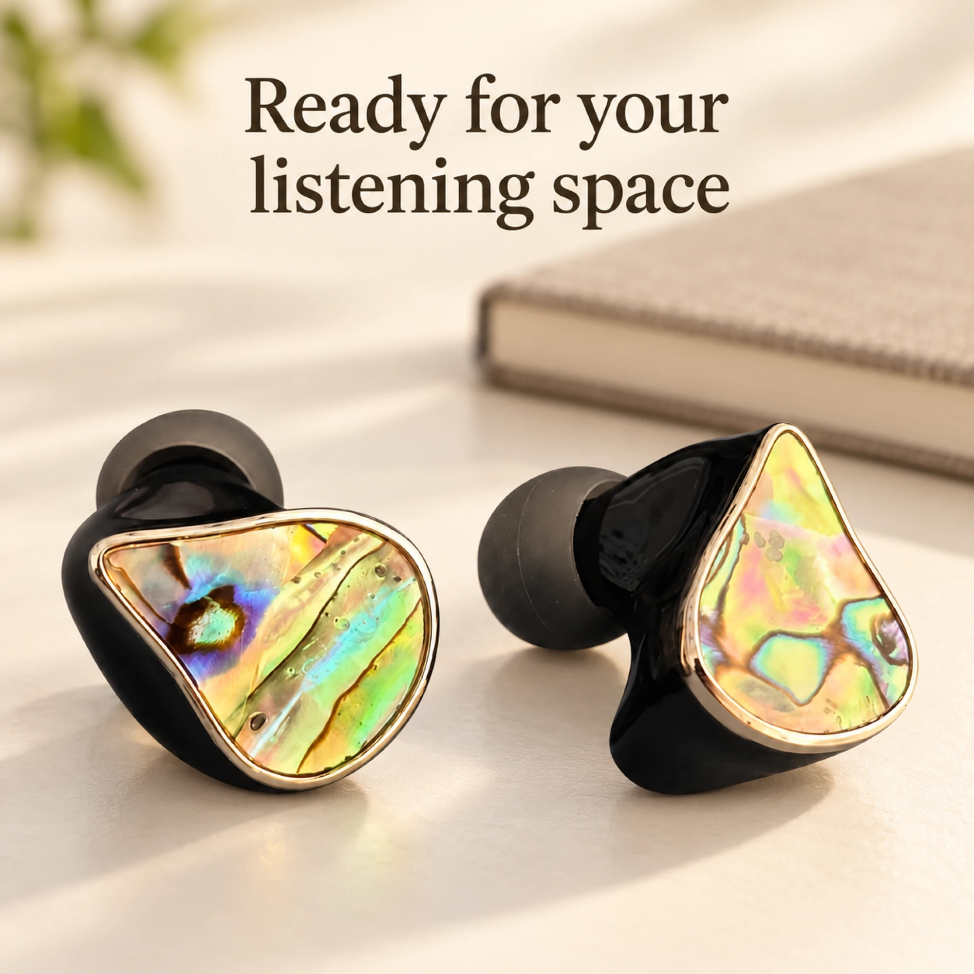 Abalone-Finish Resin In-Ear Monitors — lifestyle