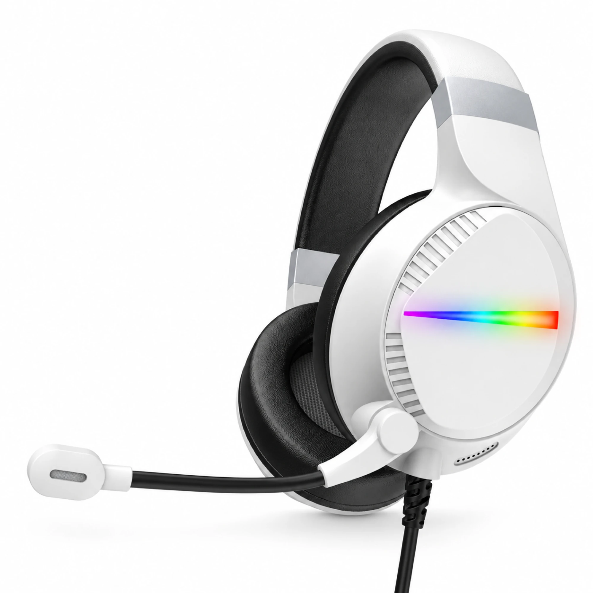 White Light-Strip Wired Gaming Headset