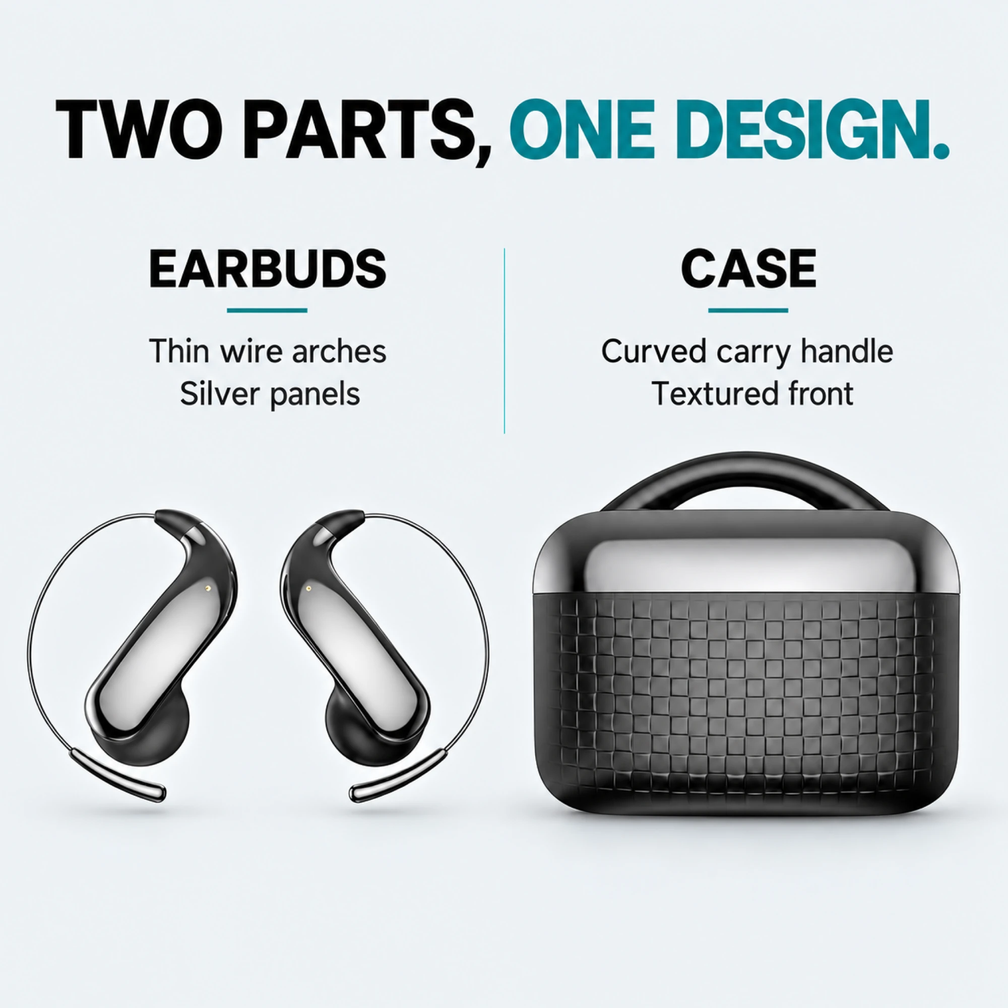Wire Arch Briefcase Translation Earbuds — design details