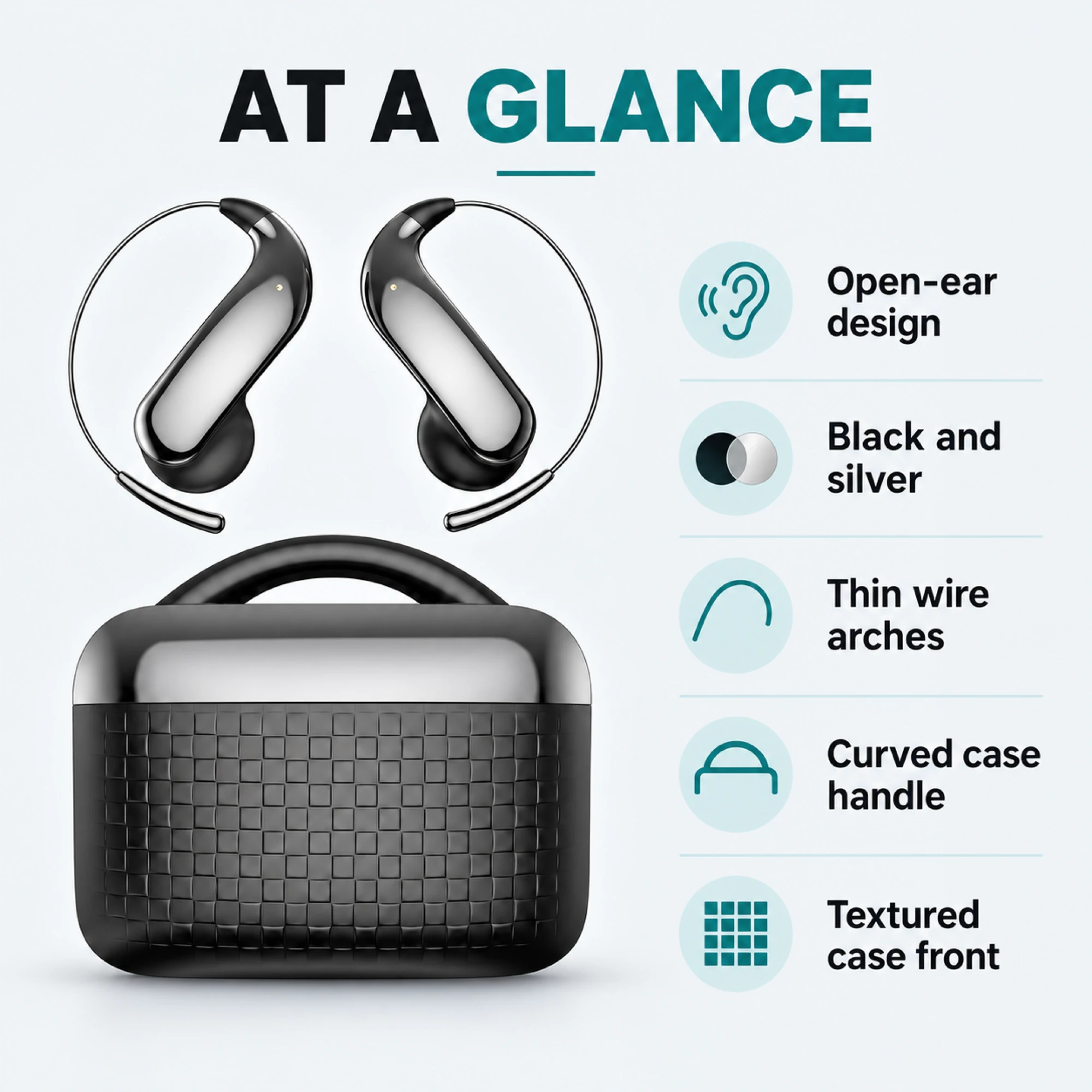 Wire Arch Briefcase Translation Earbuds — at a glance