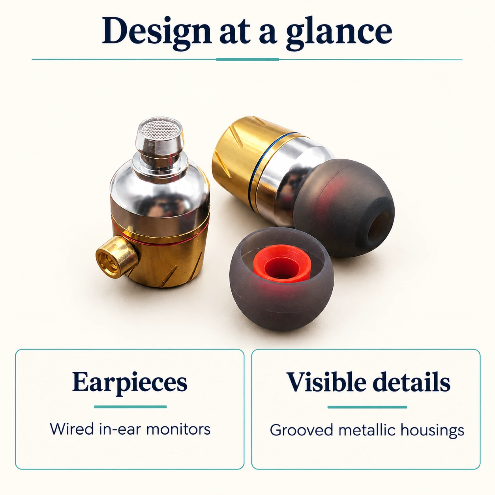 Turbine Metal MMCX In-Ear Monitors — design details