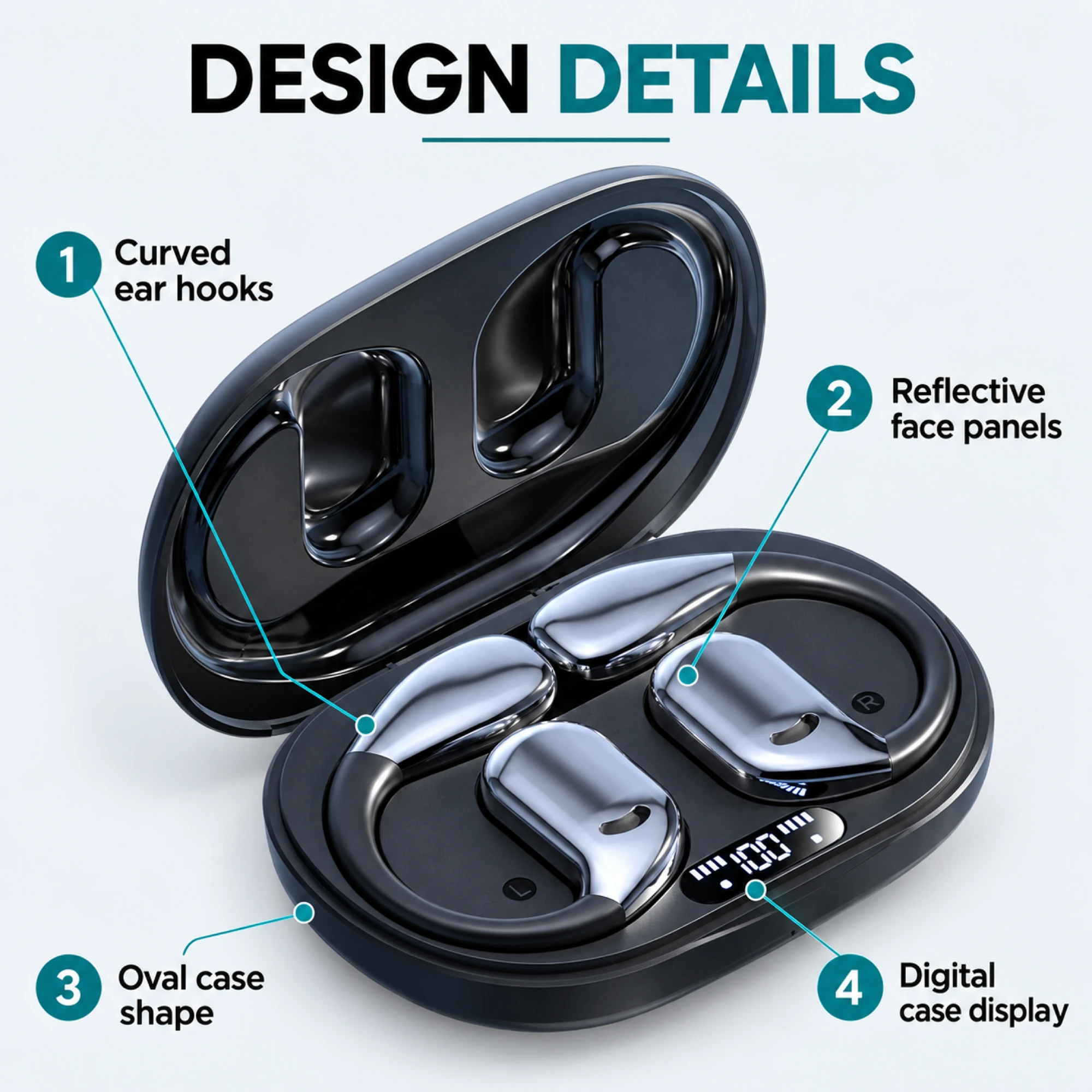 M75 Mirror Panel Translation Earbuds — alternate view