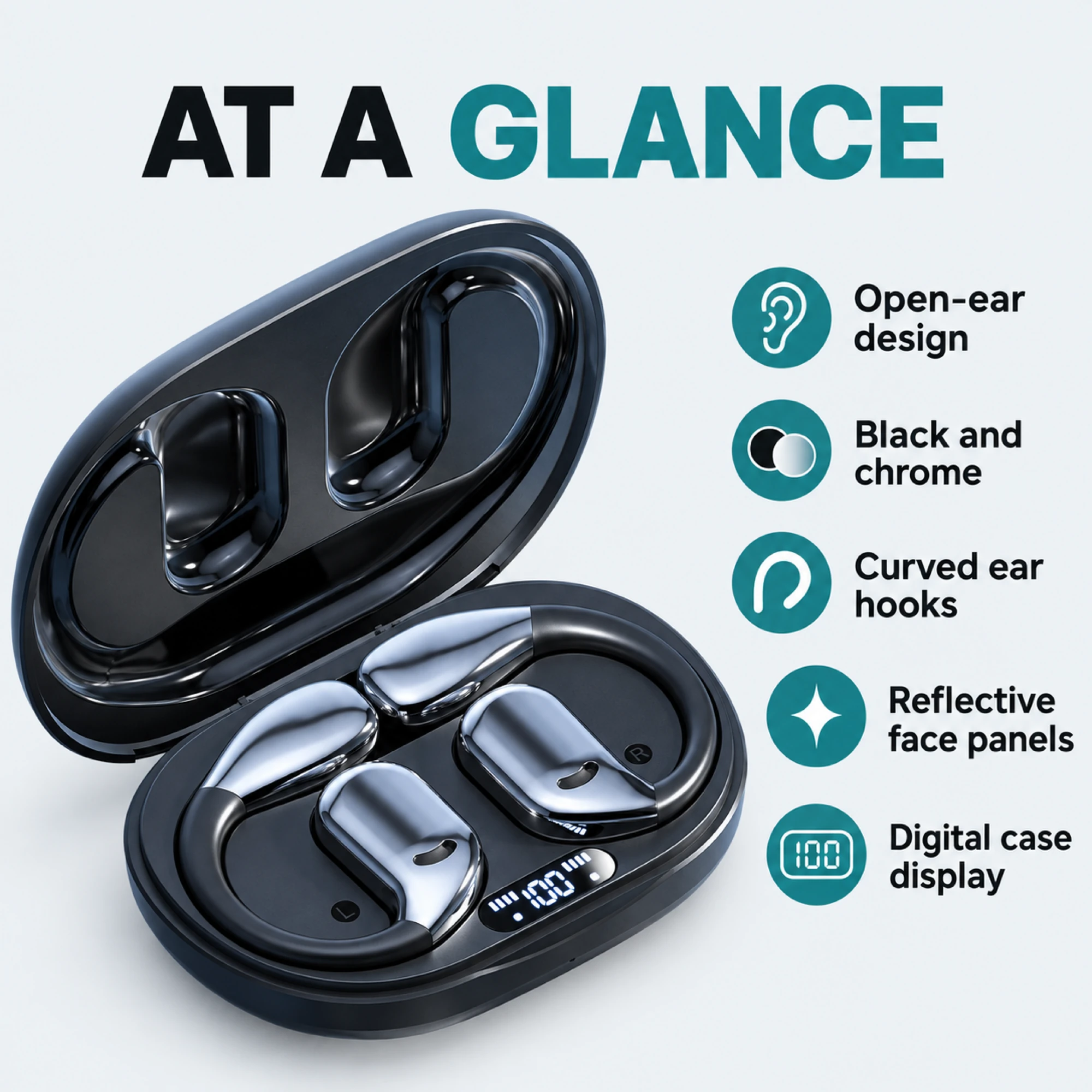 M75 Mirror Panel Translation Earbuds — at a glance