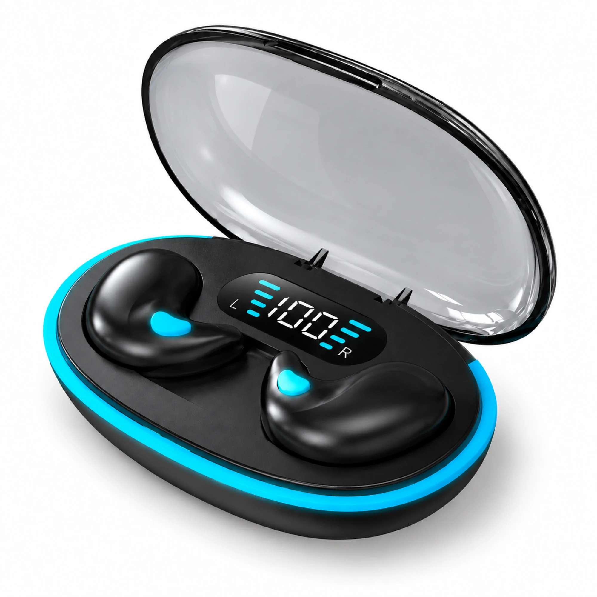 X55 Black Crescent Sleep Earbuds