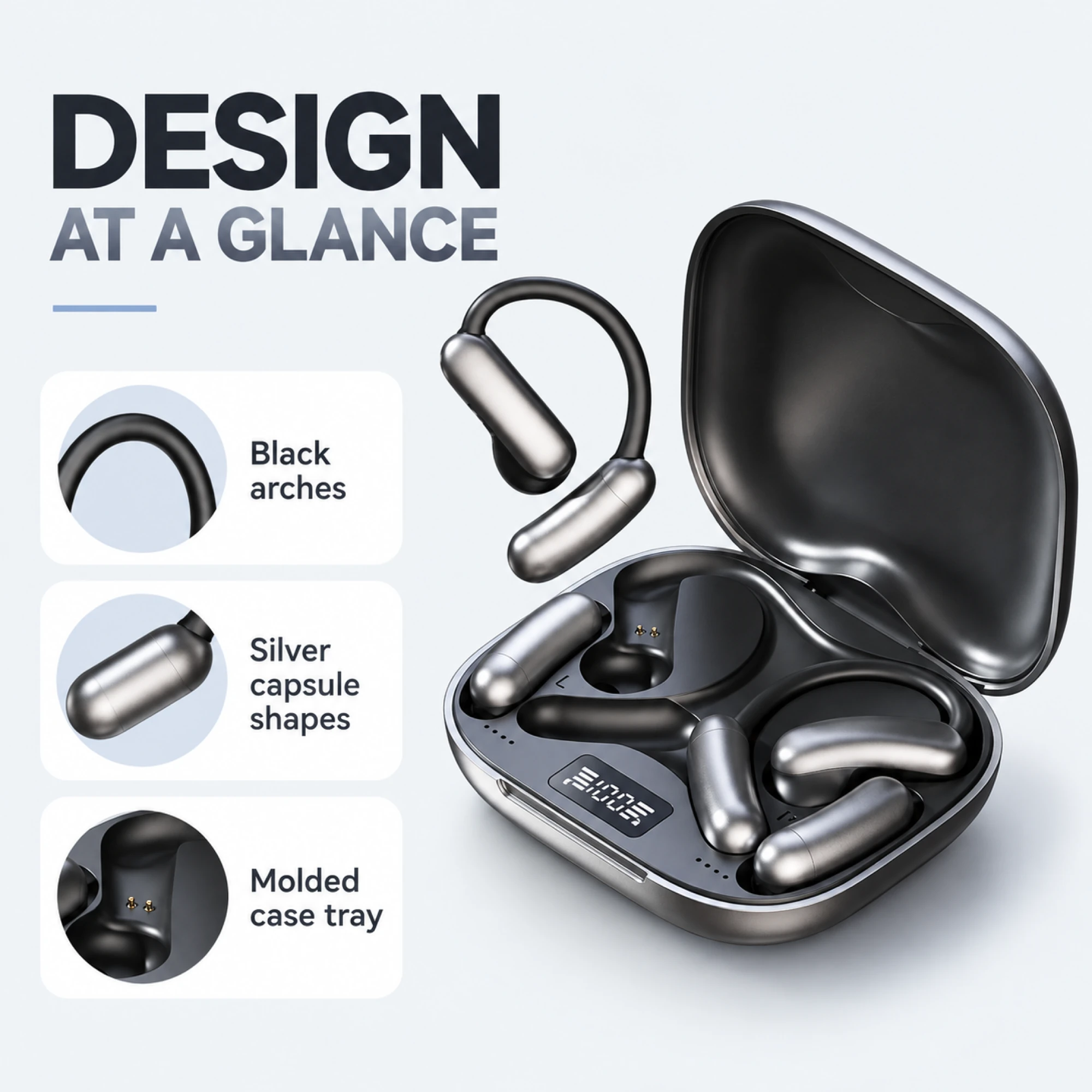 M143 Capsule-Hook Translation Earbuds — design details