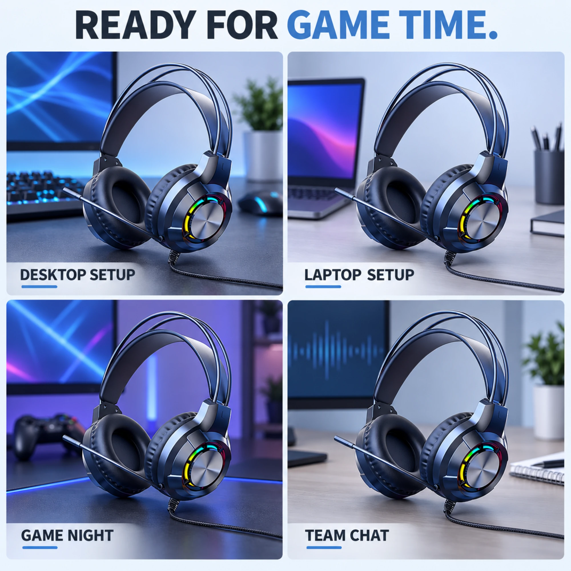 Wired Gaming Headset with Suspension Headband — lifestyle