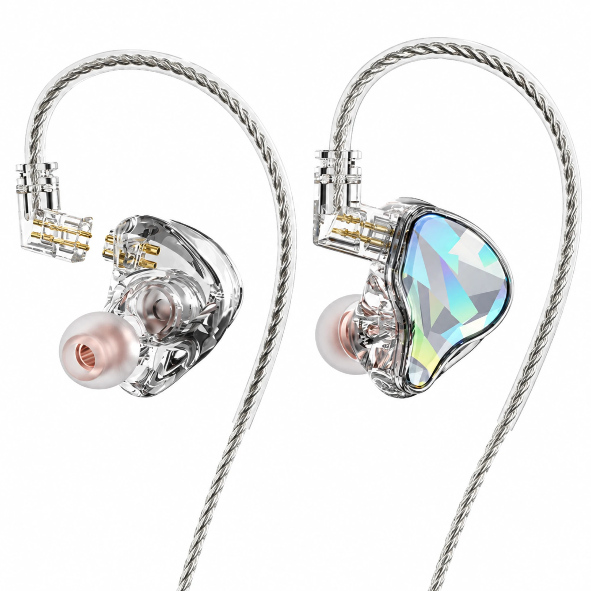 Faceted In-Ear Monitors with Detachable Braided Cable