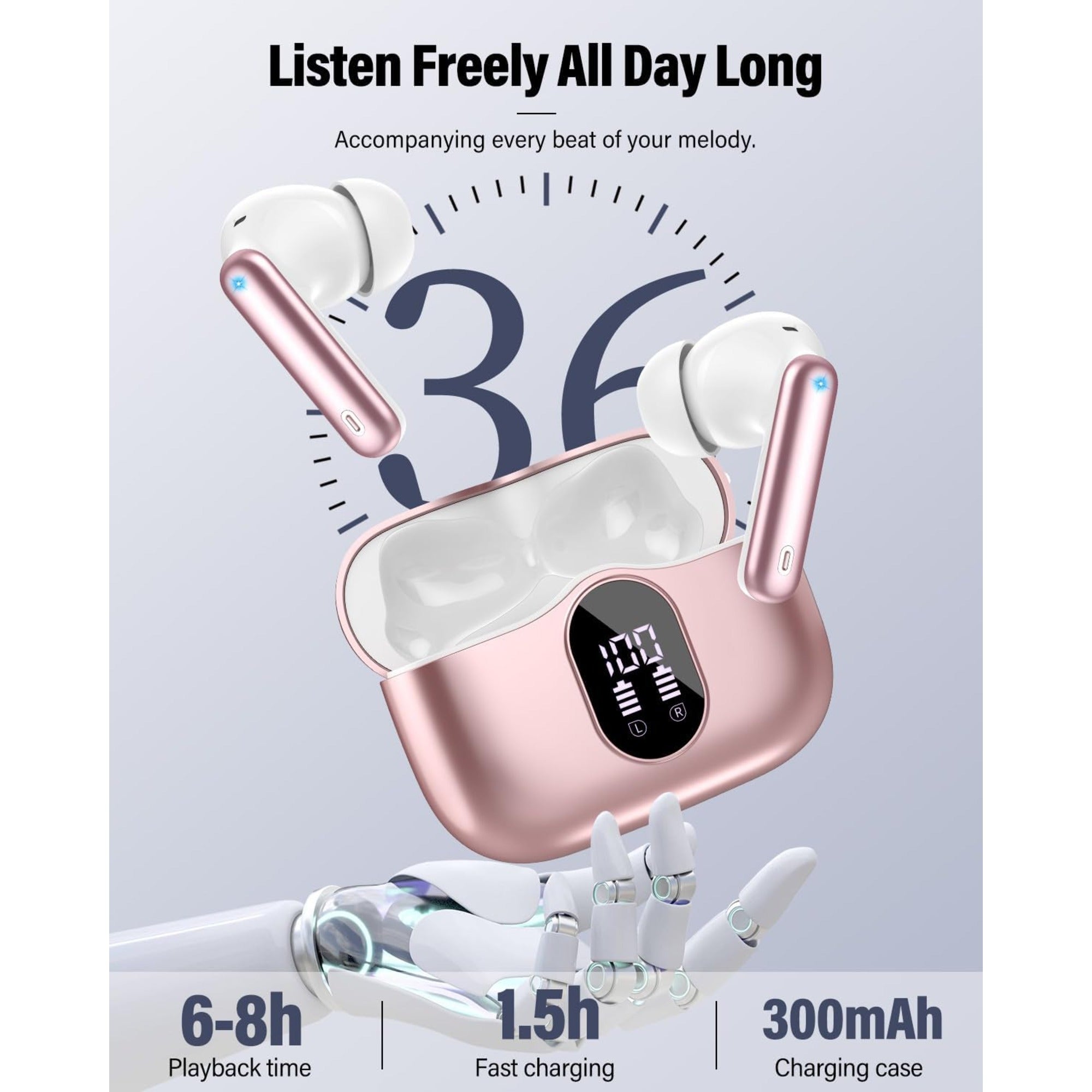 EARSOLE Noise Cancelling Wireless Earbuds Series 123 image 5