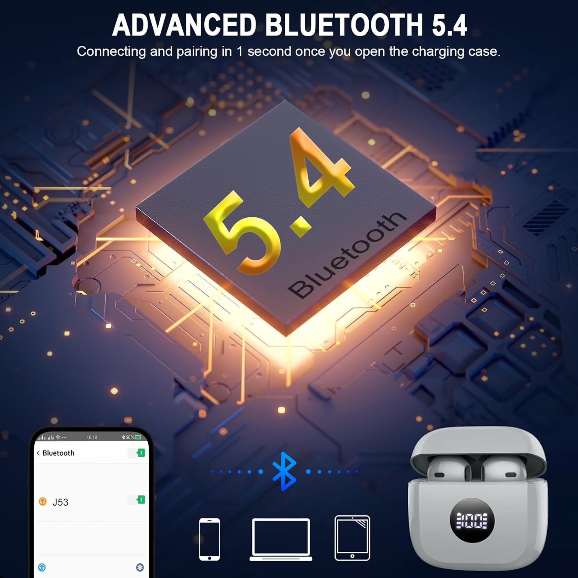 EARSOLE LED Display Wireless Earbuds Series 138 product image 3