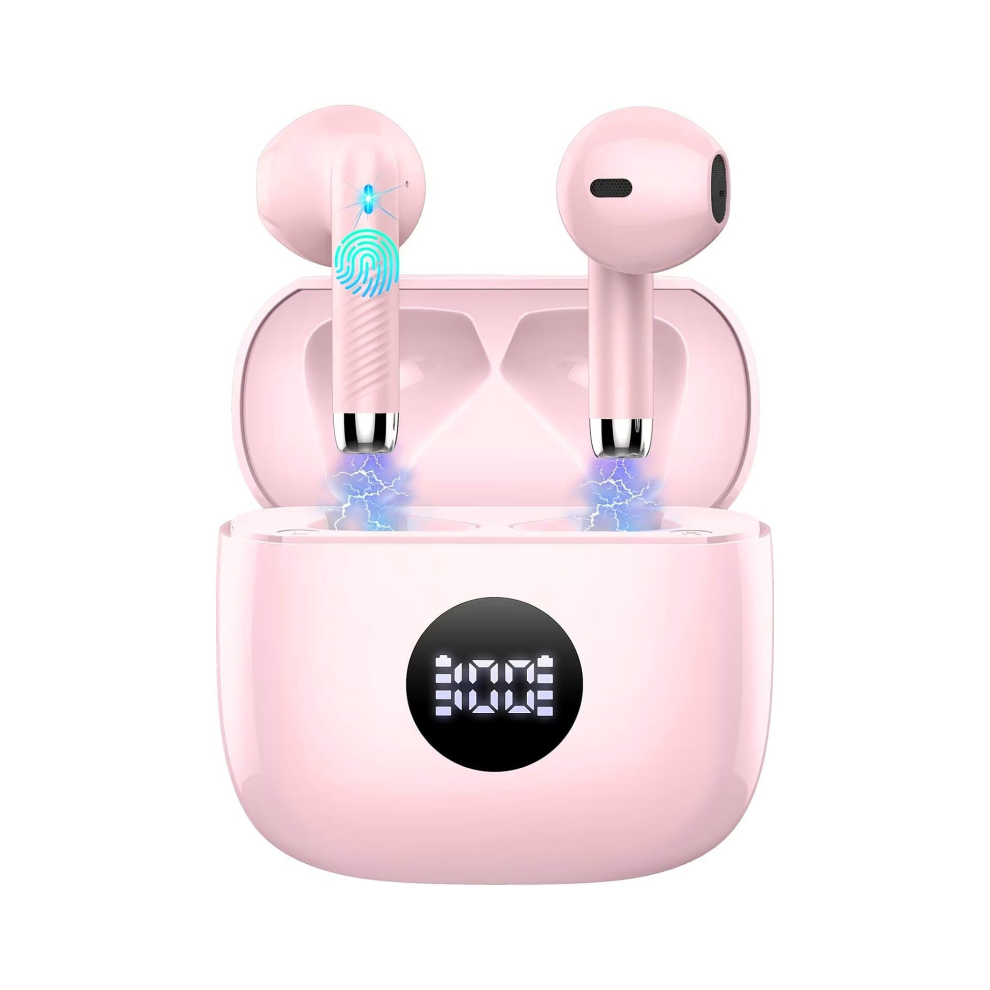 EARSOLE LED Display Wireless Earbuds Series 139 pure white background main product photo