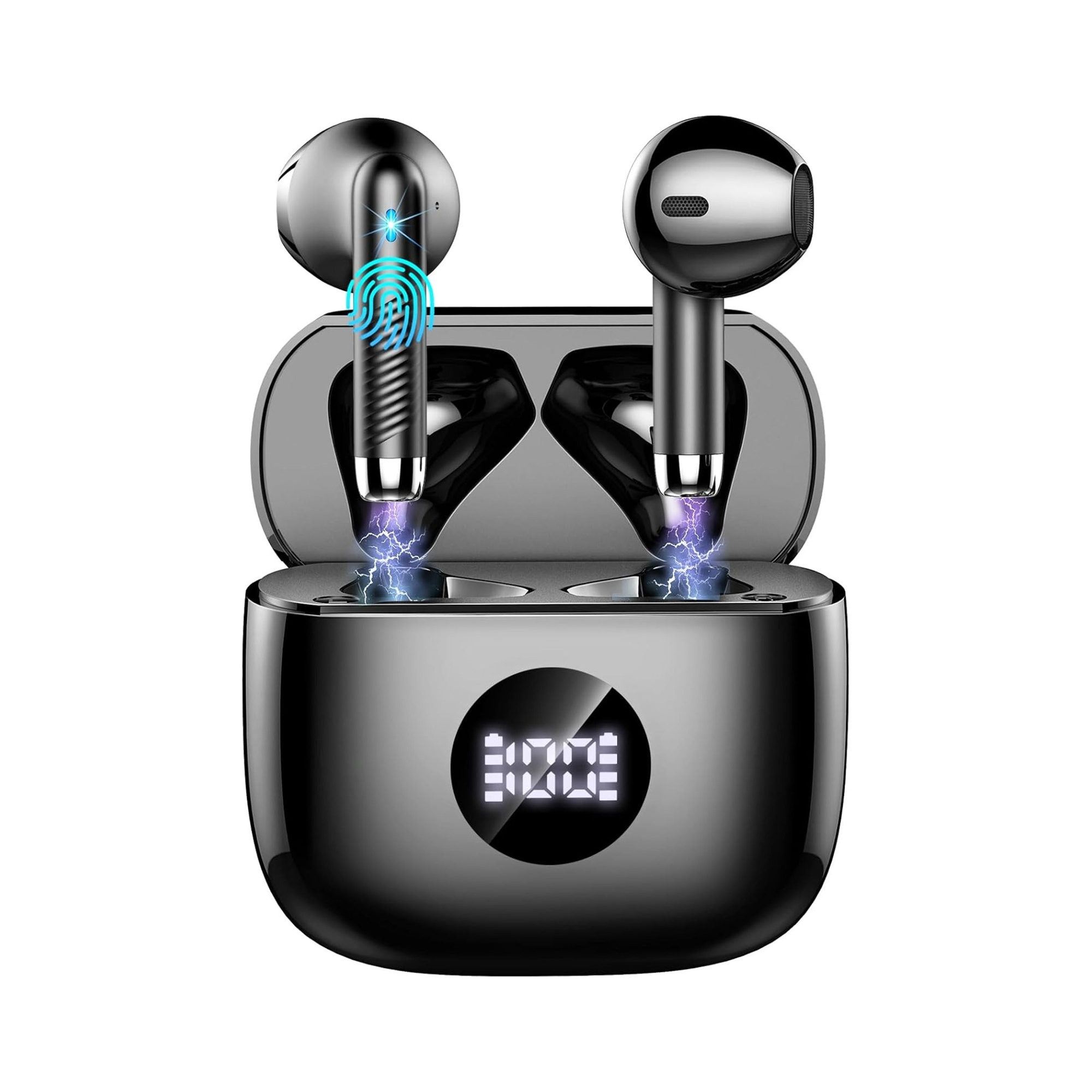 EARSOLE LED Display Wireless Earbuds Series 141 pure white background main product photo