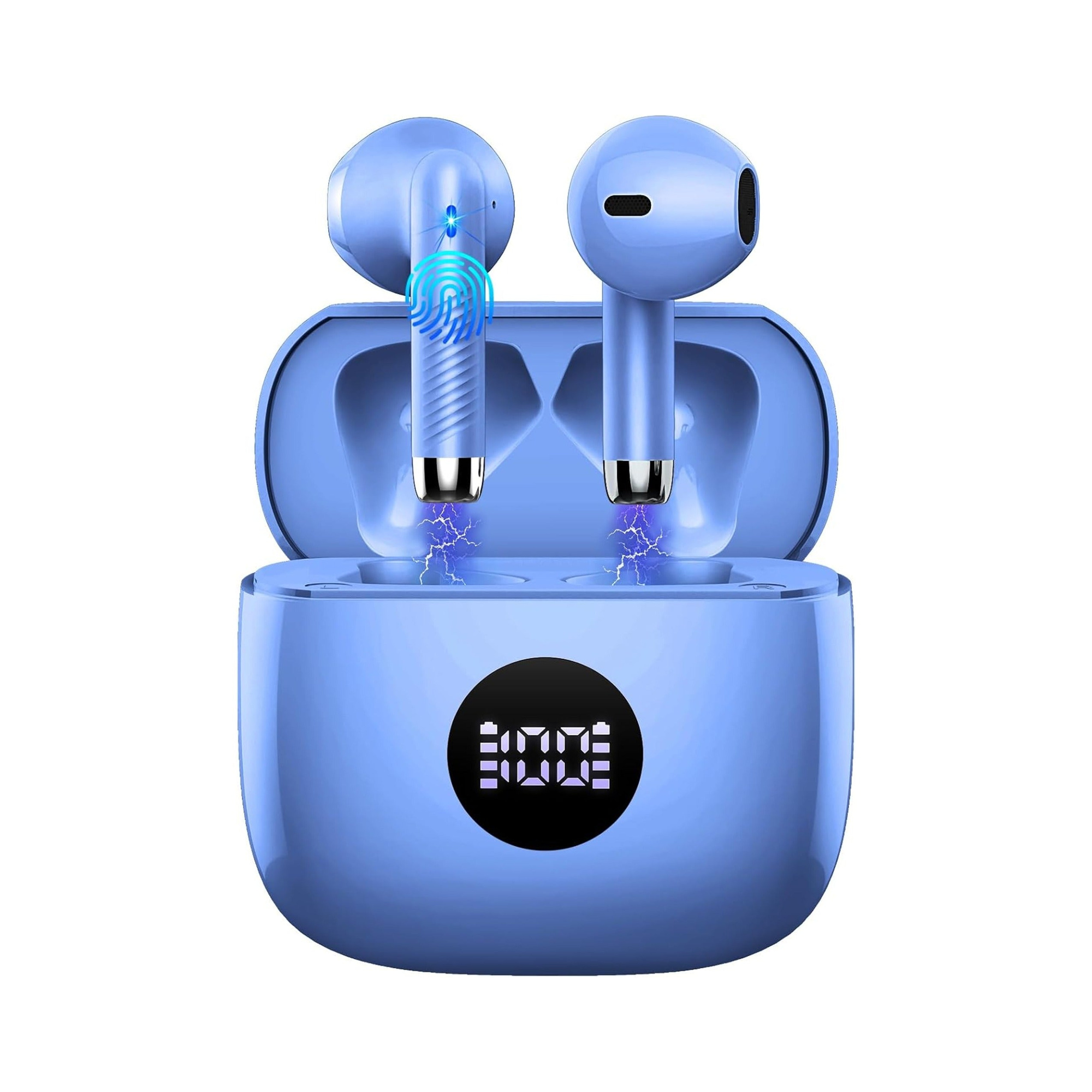 EARSOLE LED Display Wireless Earbuds Series 142 pure white background main product photo