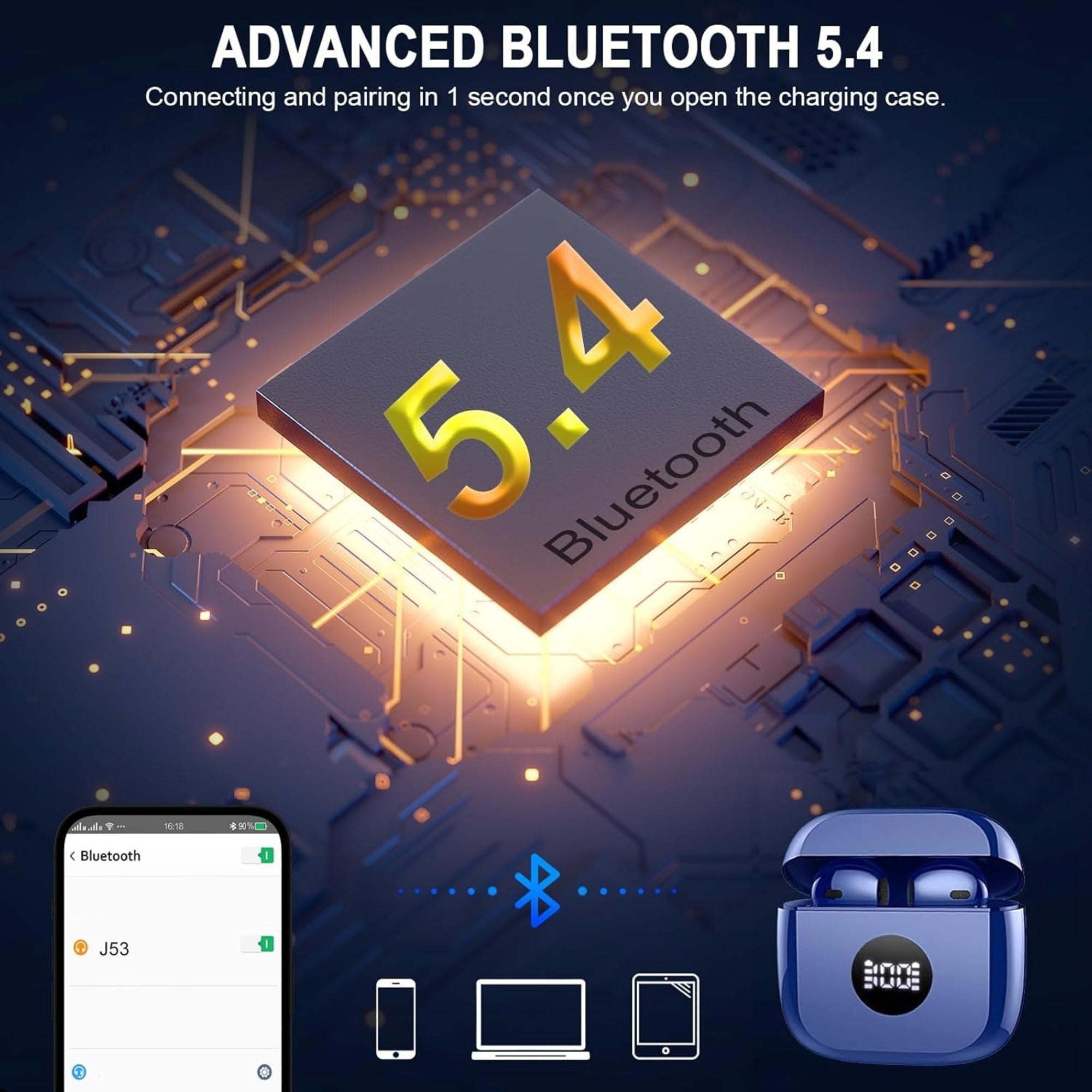 EARSOLE LED Display Wireless Earbuds Series 143 product image 3