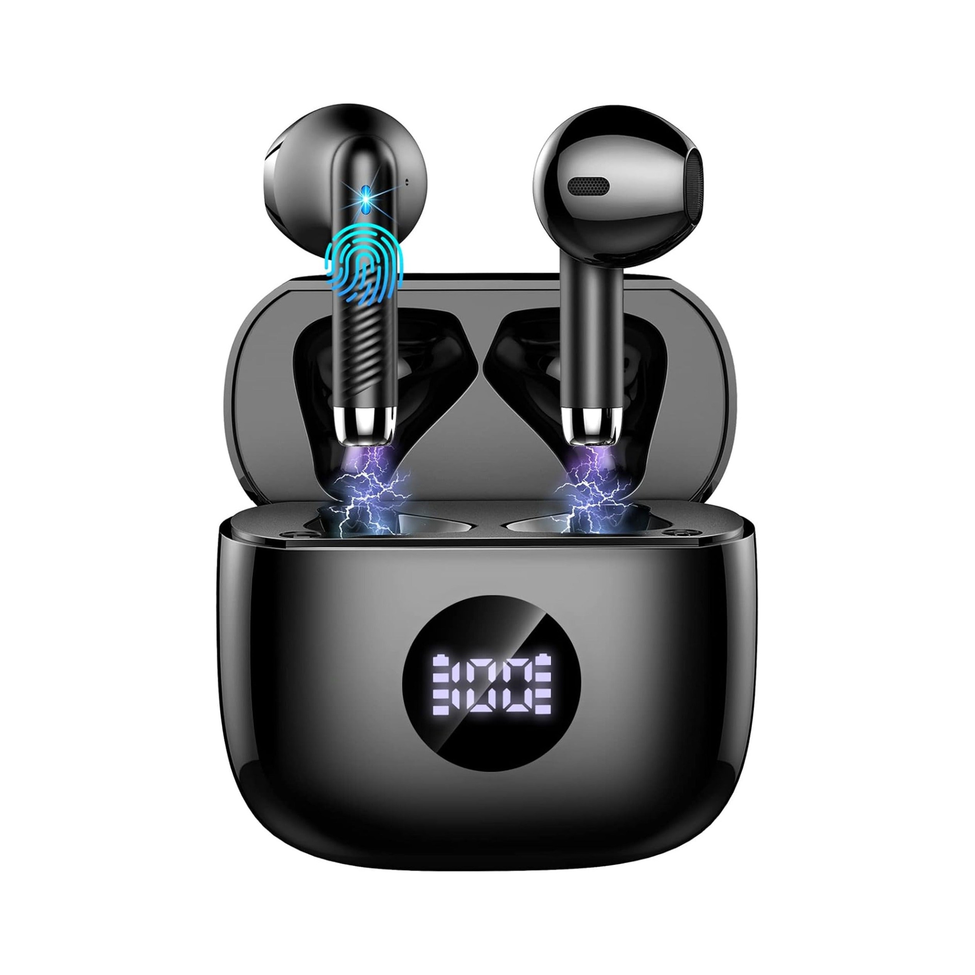 EARSOLE LED Display Wireless Earbuds Series 145 pure white background main product photo