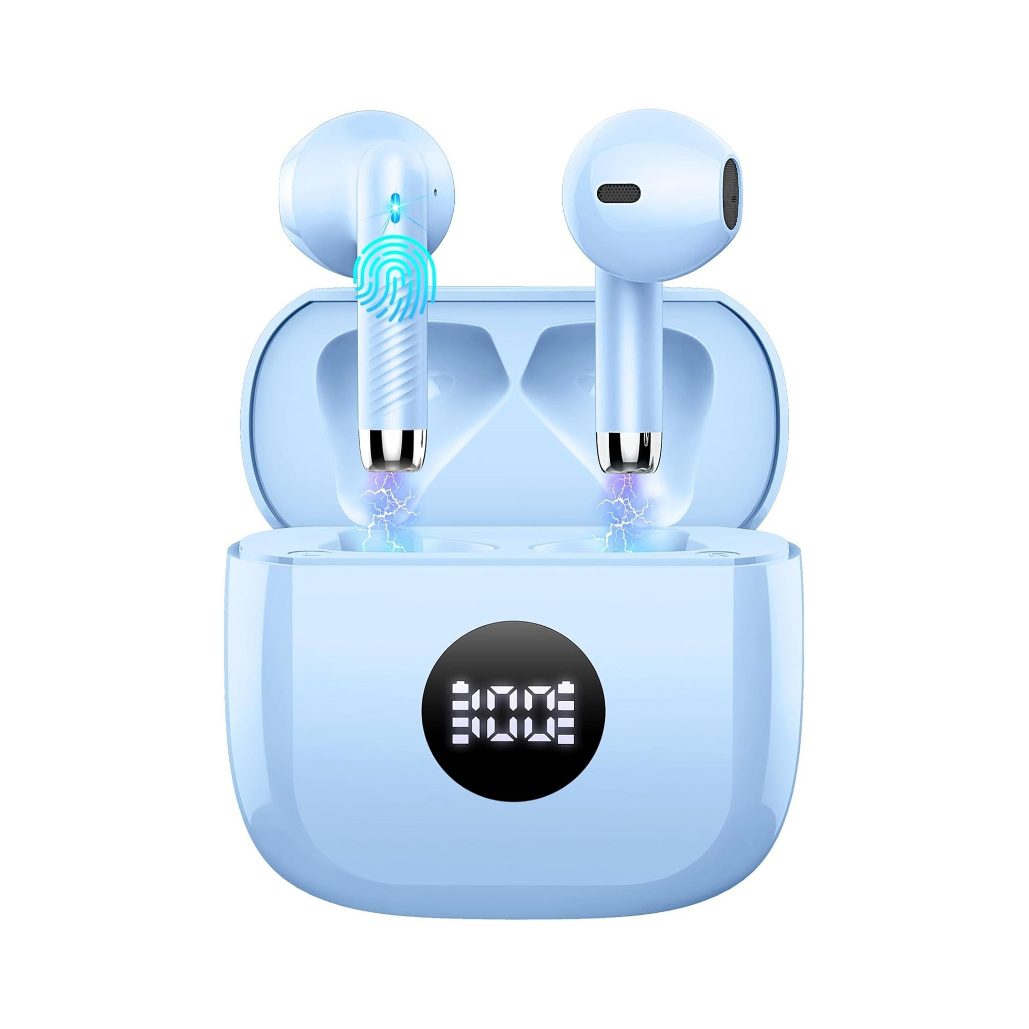 EARSOLE LED Display Wireless Earbuds Series 146 pure white background main product photo