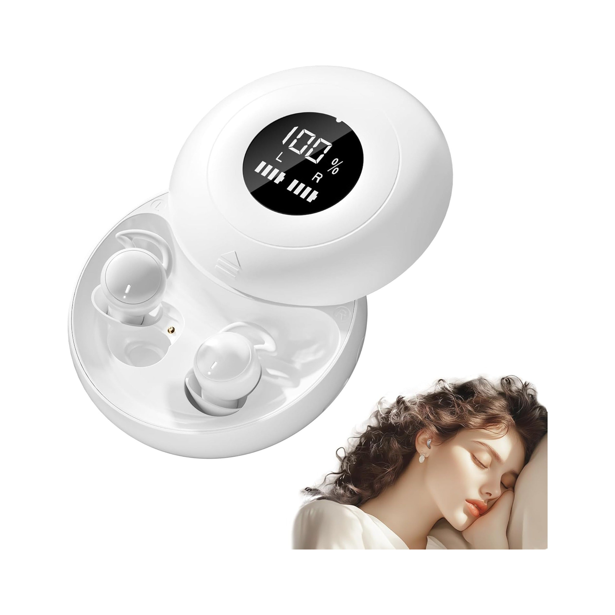 EARSOLE True Wireless Earbuds Series 169 pure white background main product photo