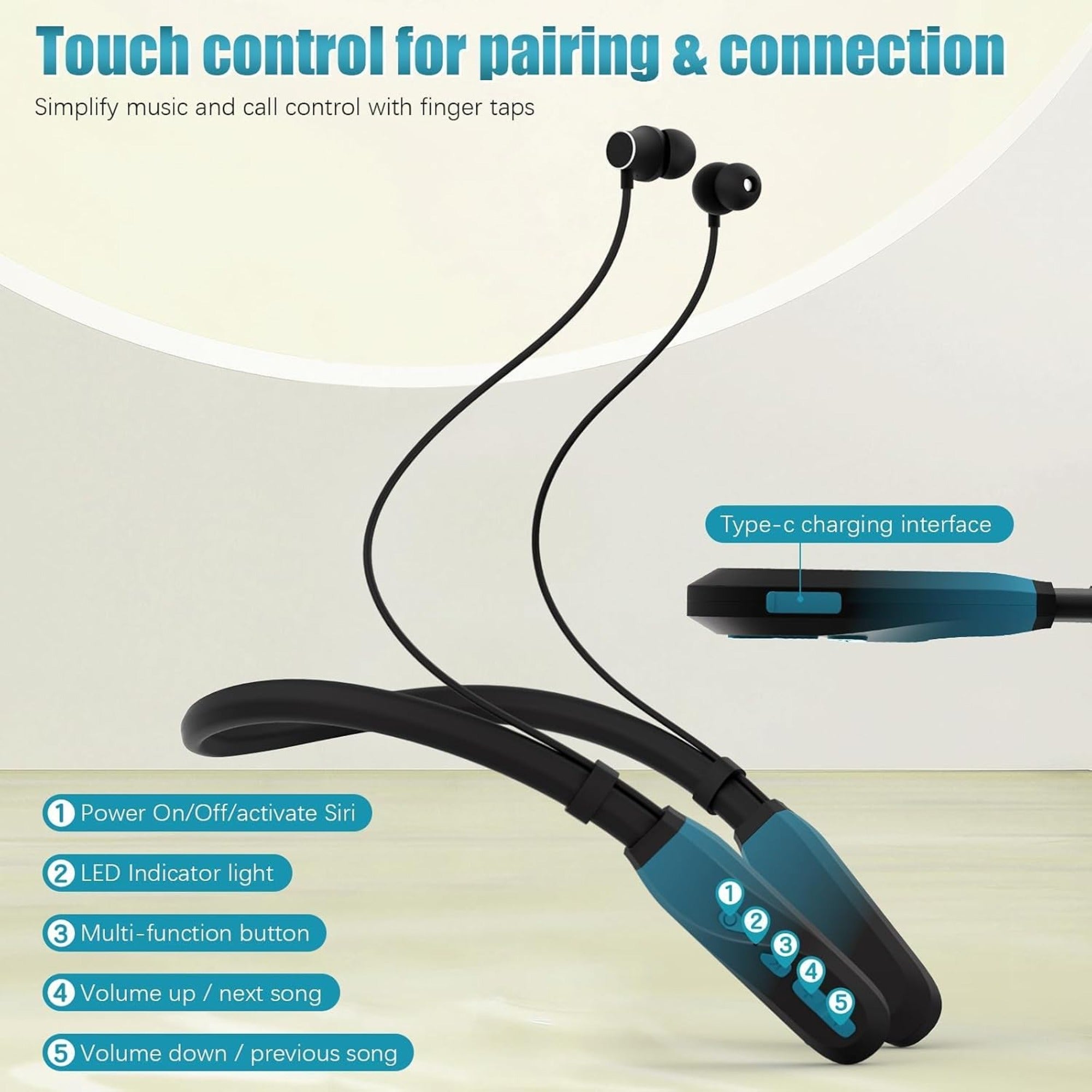 EARSOLE Bluetooth Neckband Earphones Series 173 product image 4