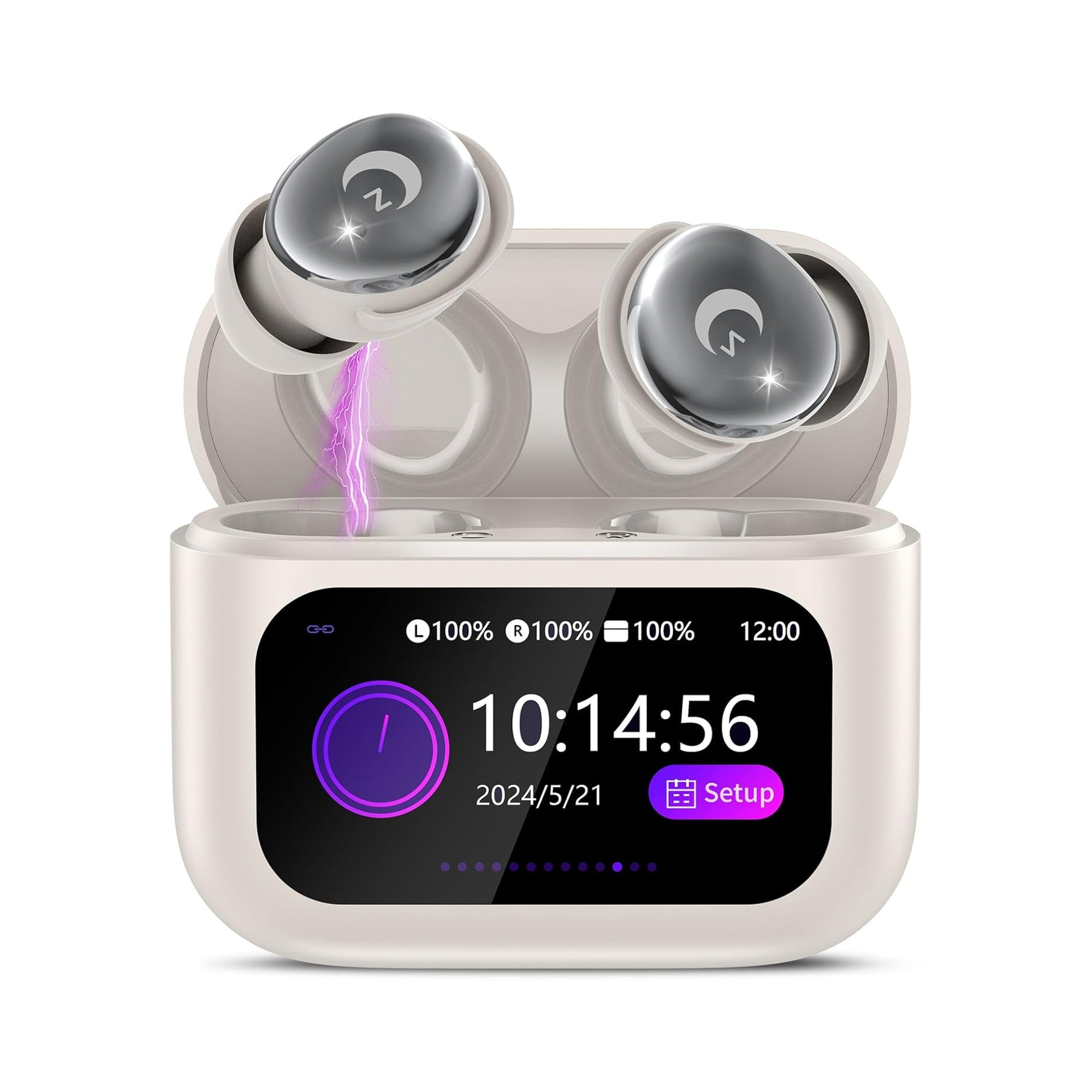 EARSOLE Sleep Wireless Earbuds Series 181 pure white background main product photo