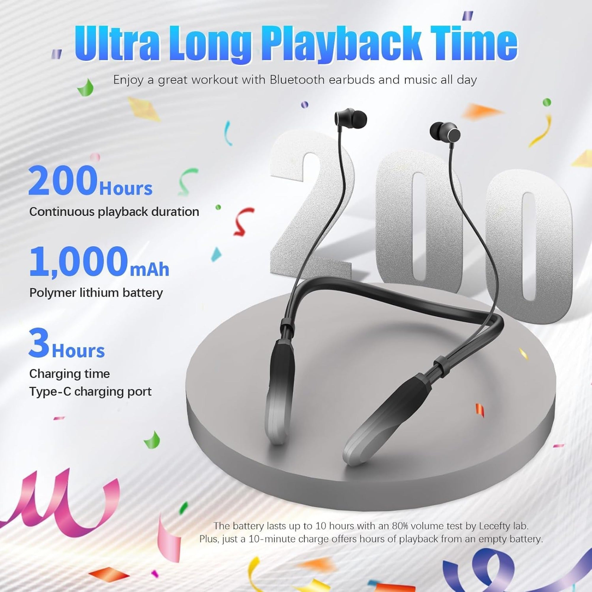 EARSOLE Bluetooth Neckband Wireless Earphones — alternate view