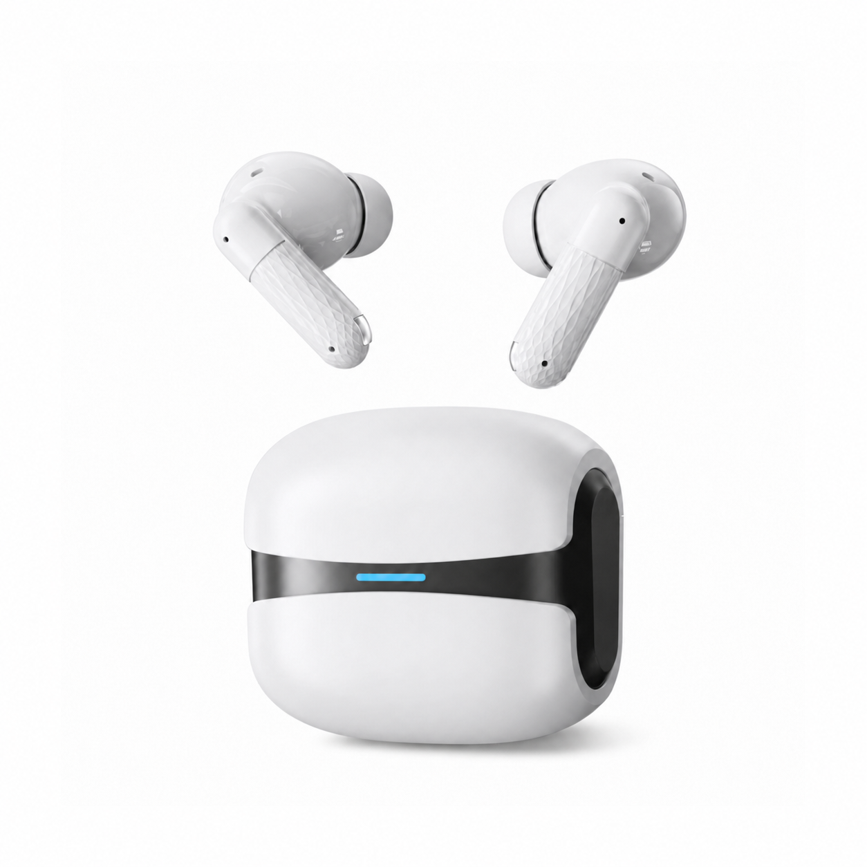 EARSOLE Cloud White Bluetooth 5.4 Wireless Earbuds with ENC Mic