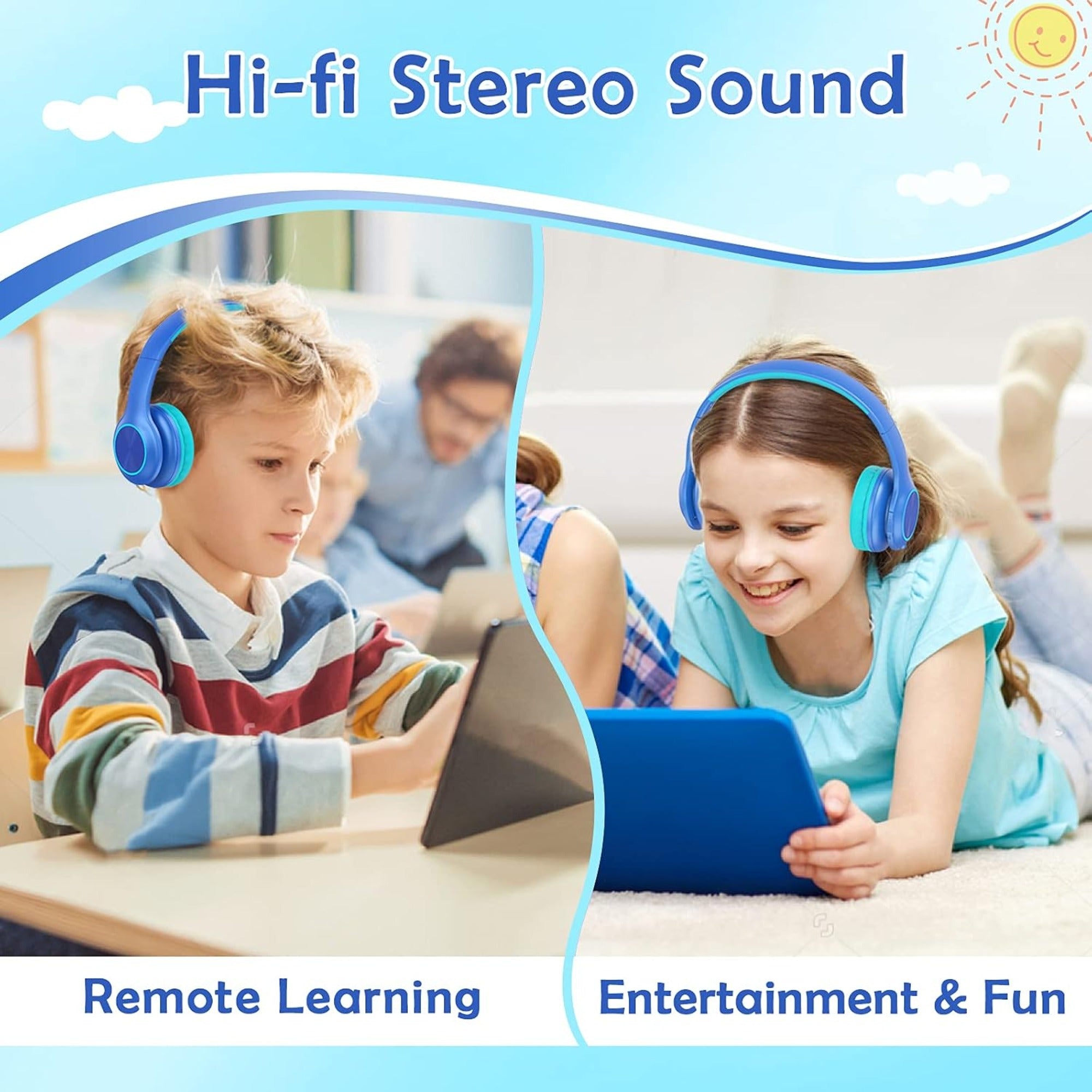 EARSOLE Kids Volume-Limited Wireless Headphones — alternate view