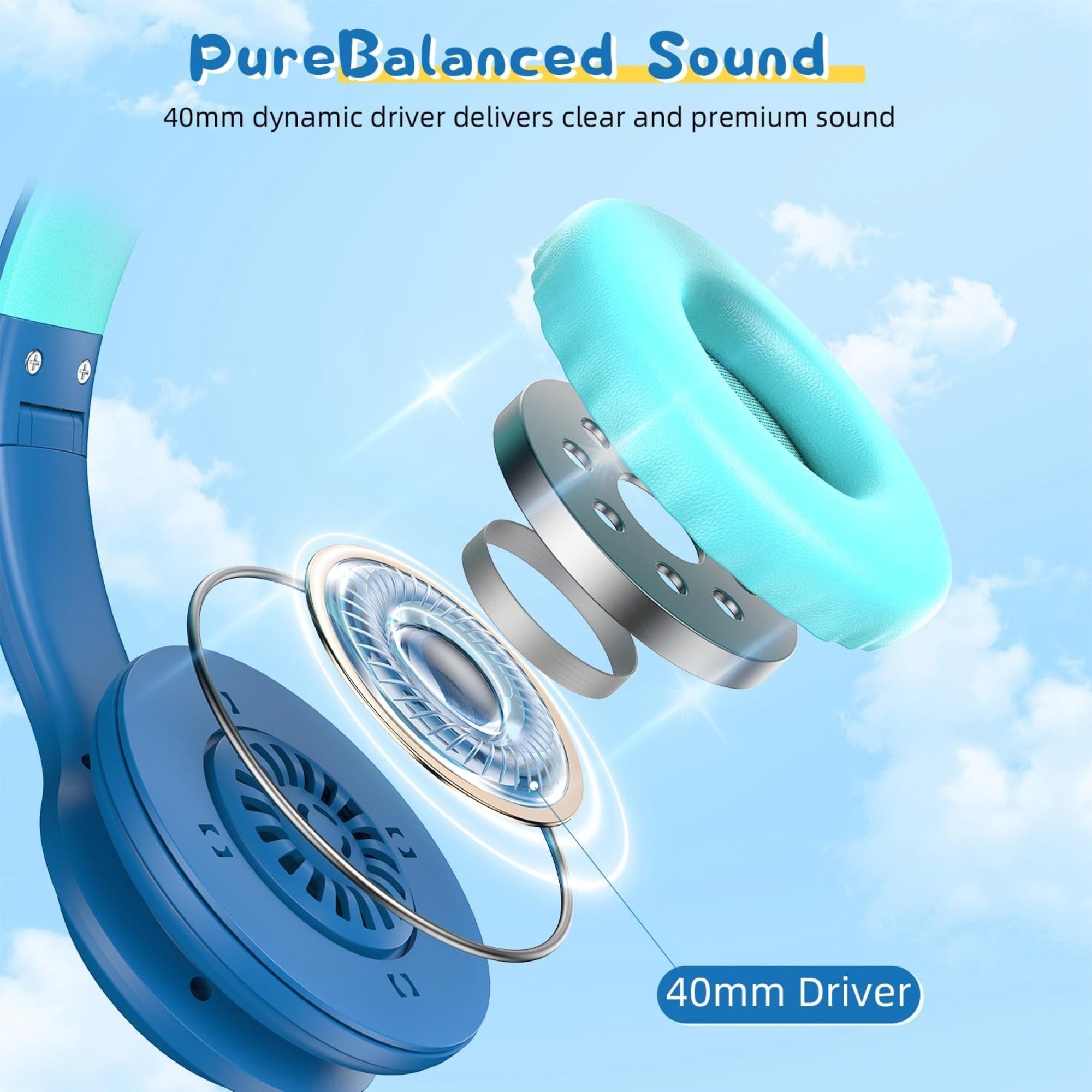 EARSOLE Kids Volume-Limited Wireless Headphones product image 4