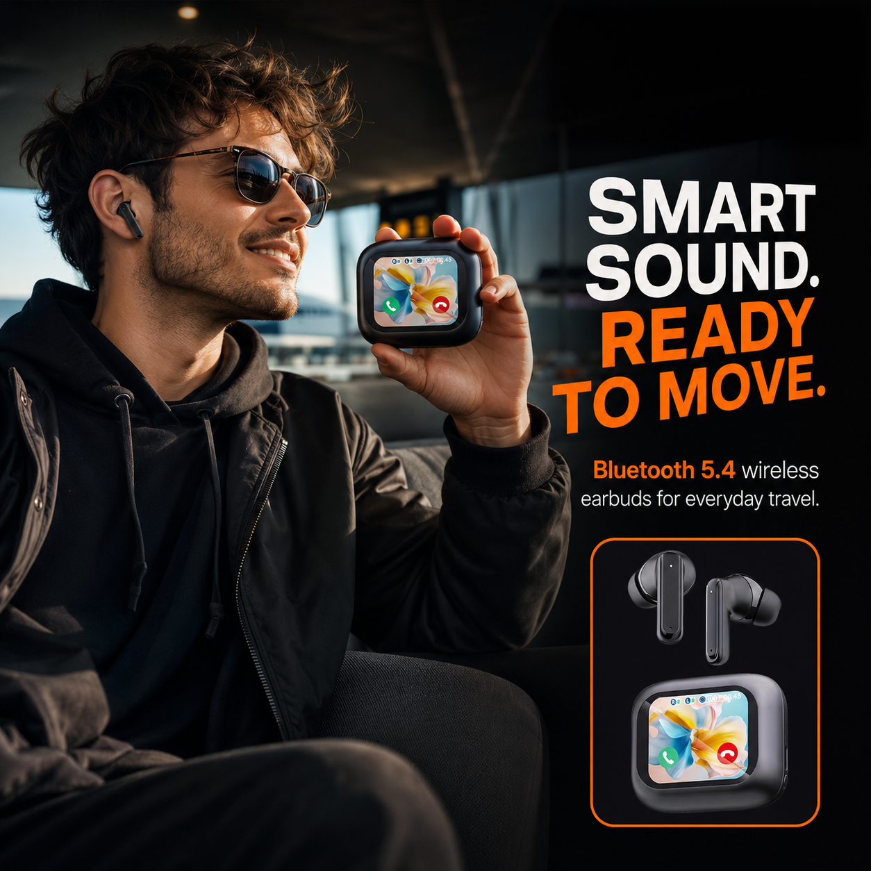 Bluetooth 5.4 true wireless earbuds for travel