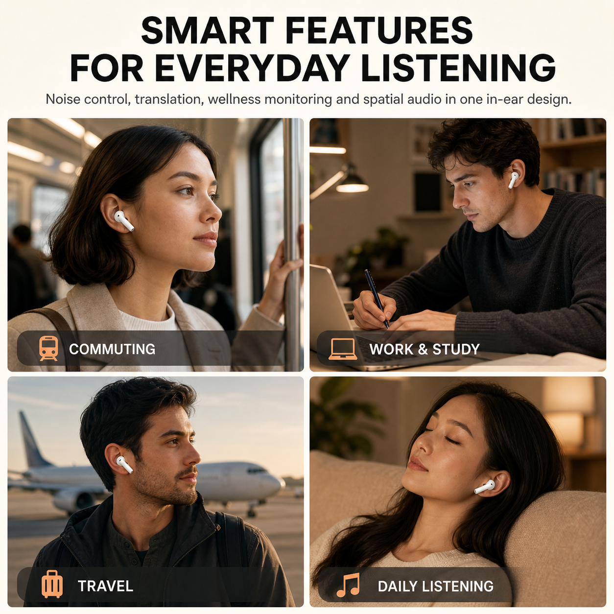 True wireless earbuds for commuting work travel and everyday listening