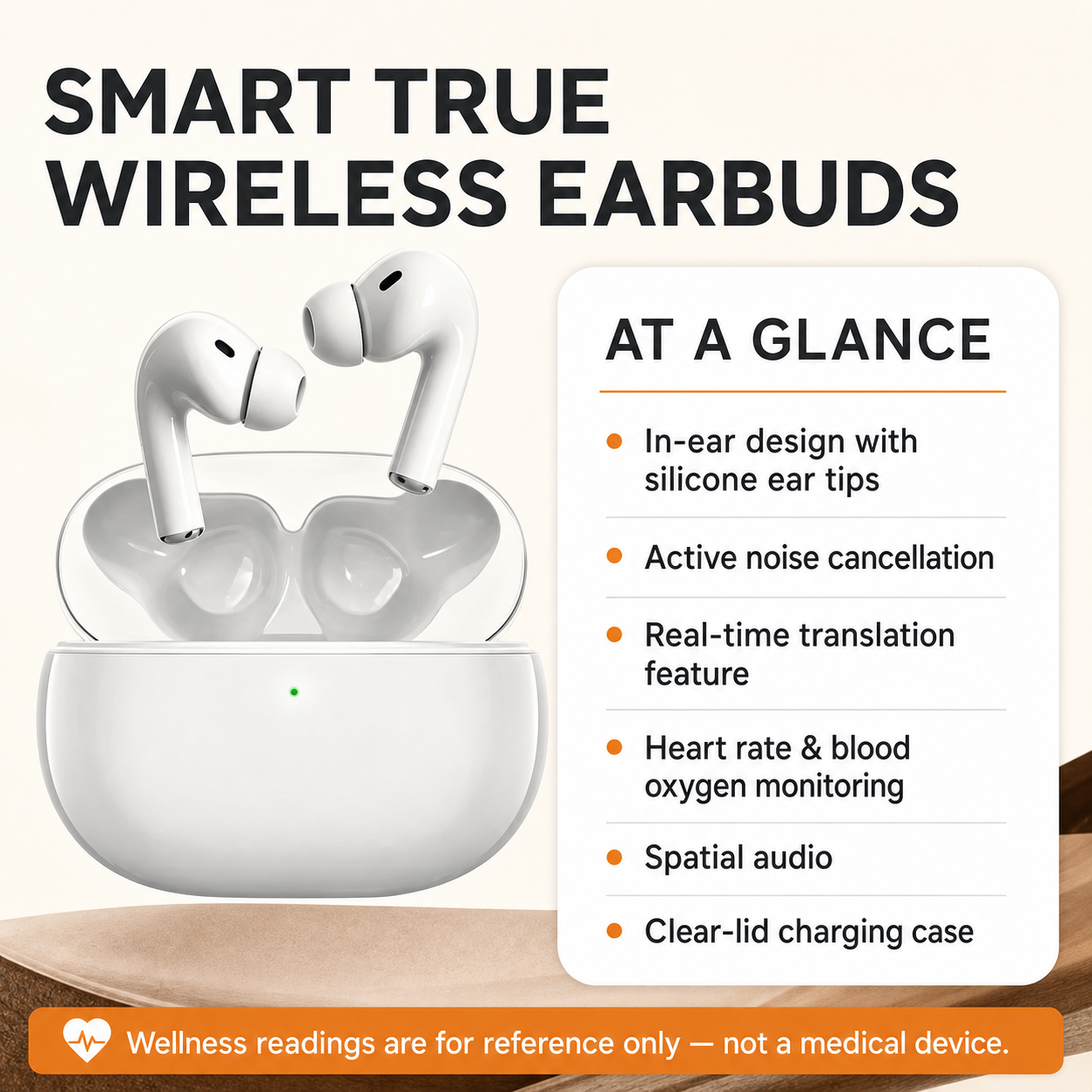 EARSOLE Smart Pro 3 wireless earbuds features at a glance