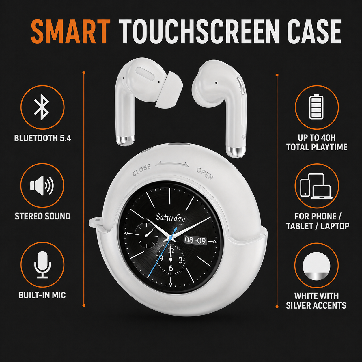 Touchscreen wireless earbud specifications