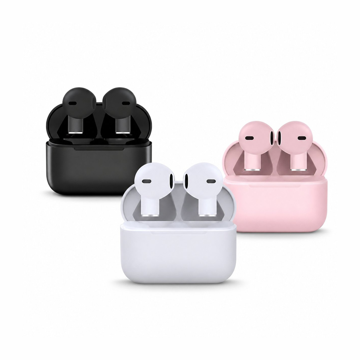 EARSOLE Three-Color Open-Fit Wireless Earbuds with Charging Case